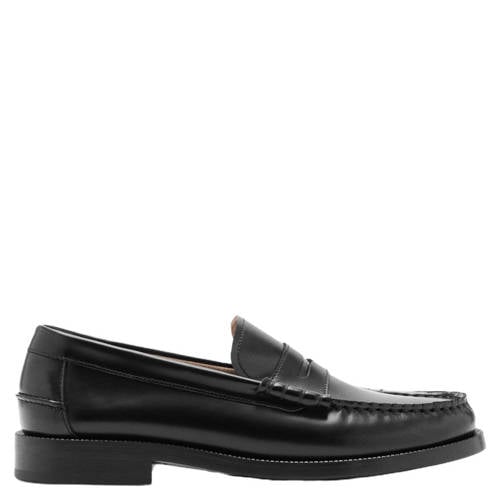 Mango Man leren loafers zwart