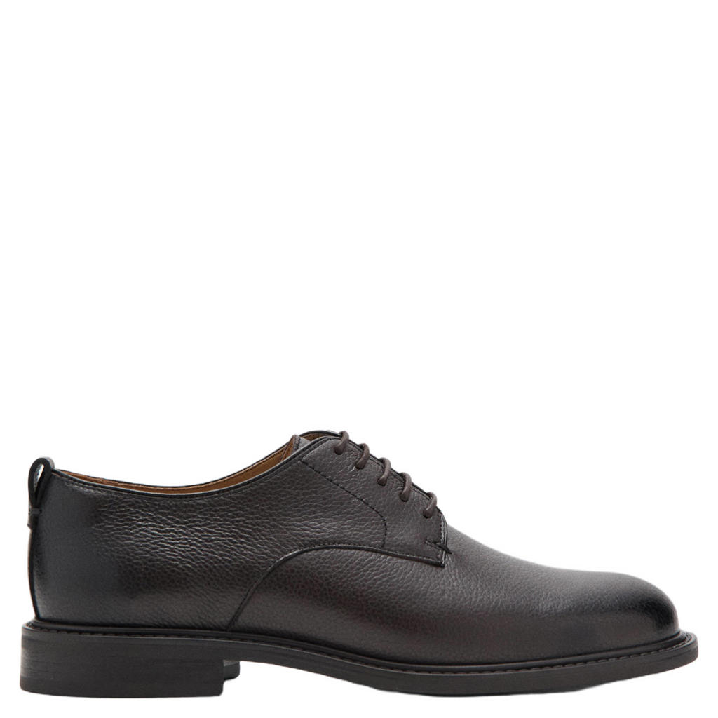 Mango Man leren veterschoenen - bruin