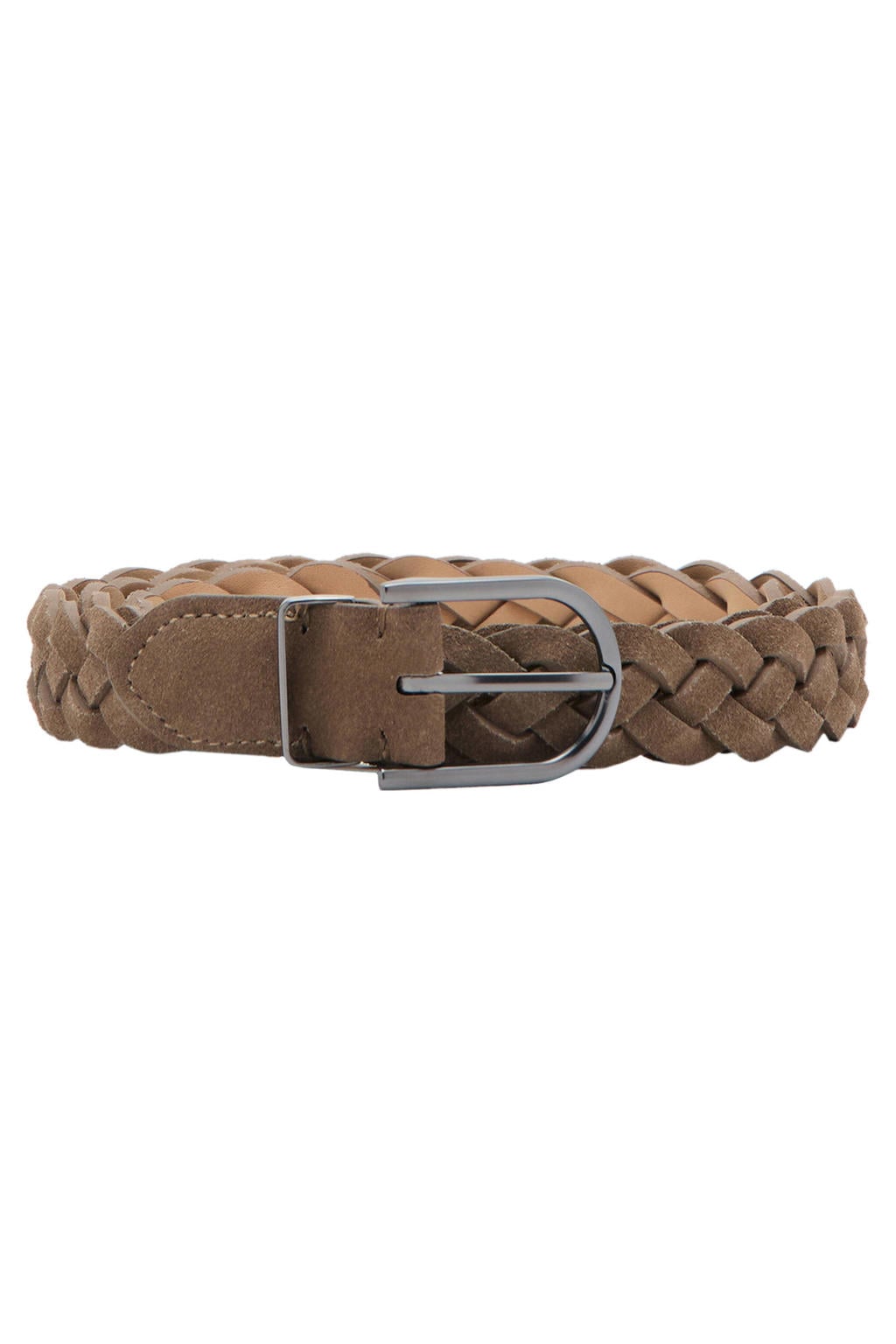 Mango Man suede riem bruin