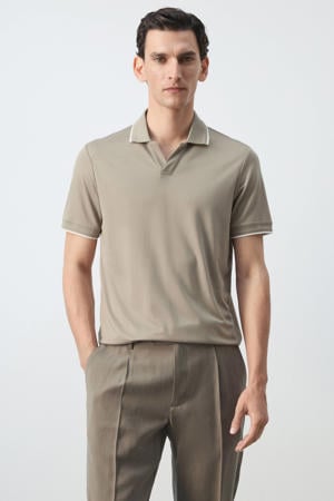 slim fit polo - lichtbeige