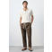 Mango Man slim fit chino met linnen - donkerbruin