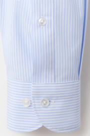 thumbnail: Mango Man slim fit overhemd met krijtstreep - middenblauw
