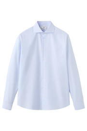 thumbnail: Mango Man slim fit overhemd met krijtstreep - middenblauw