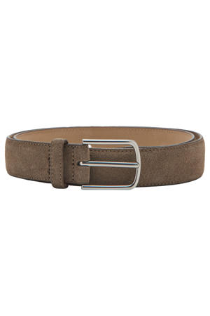 suede riem lichtbruin
