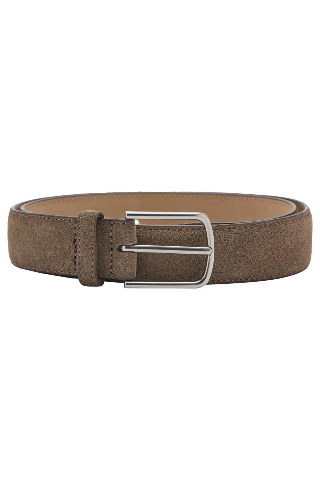 Mango Man suede riem lichtbruin