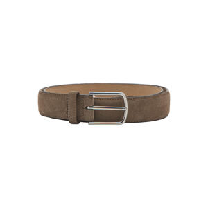 suede riem lichtbruin