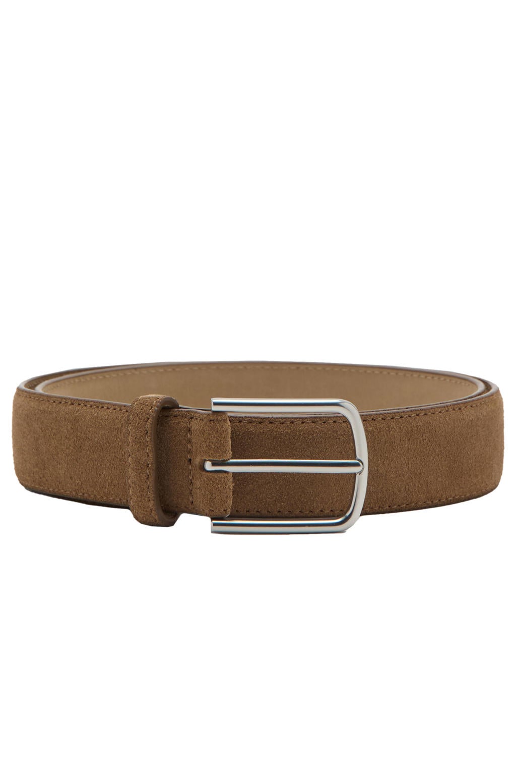 Mango Man suede riem lichtbruin