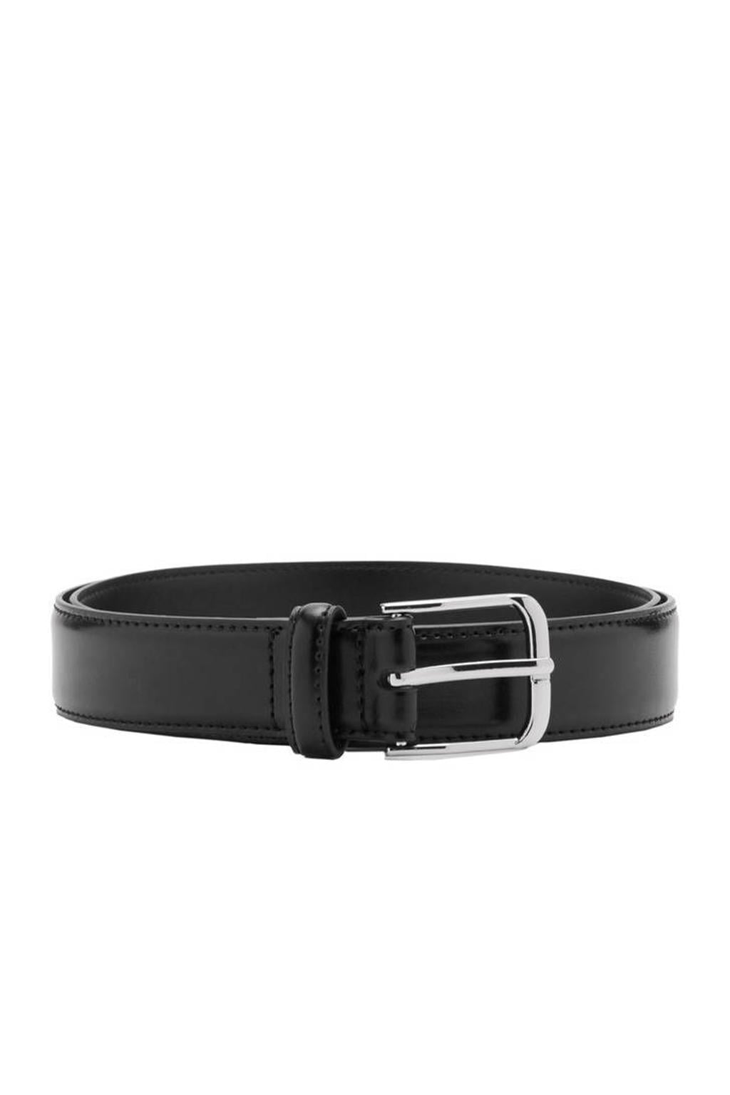 Mango Man leren riem zwart