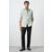 Mango Man linnen slim fit overhemd - turkoois