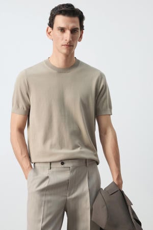 regular fit T-shirt - pastelbruin