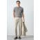 Mango Man regular fit gebreide T-shirt - marine