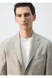 thumbnail: Mango Man linnen slim fit colbert - beige