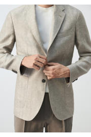 thumbnail: Mango Man linnen slim fit colbert - beige