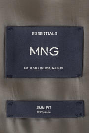 thumbnail: Mango Man linnen slim fit colbert - beige
