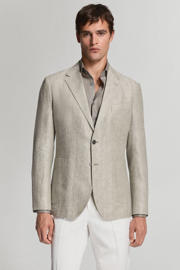 thumbnail: Mango Man linnen slim fit colbert - beige