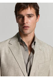 thumbnail: Mango Man linnen slim fit colbert - beige