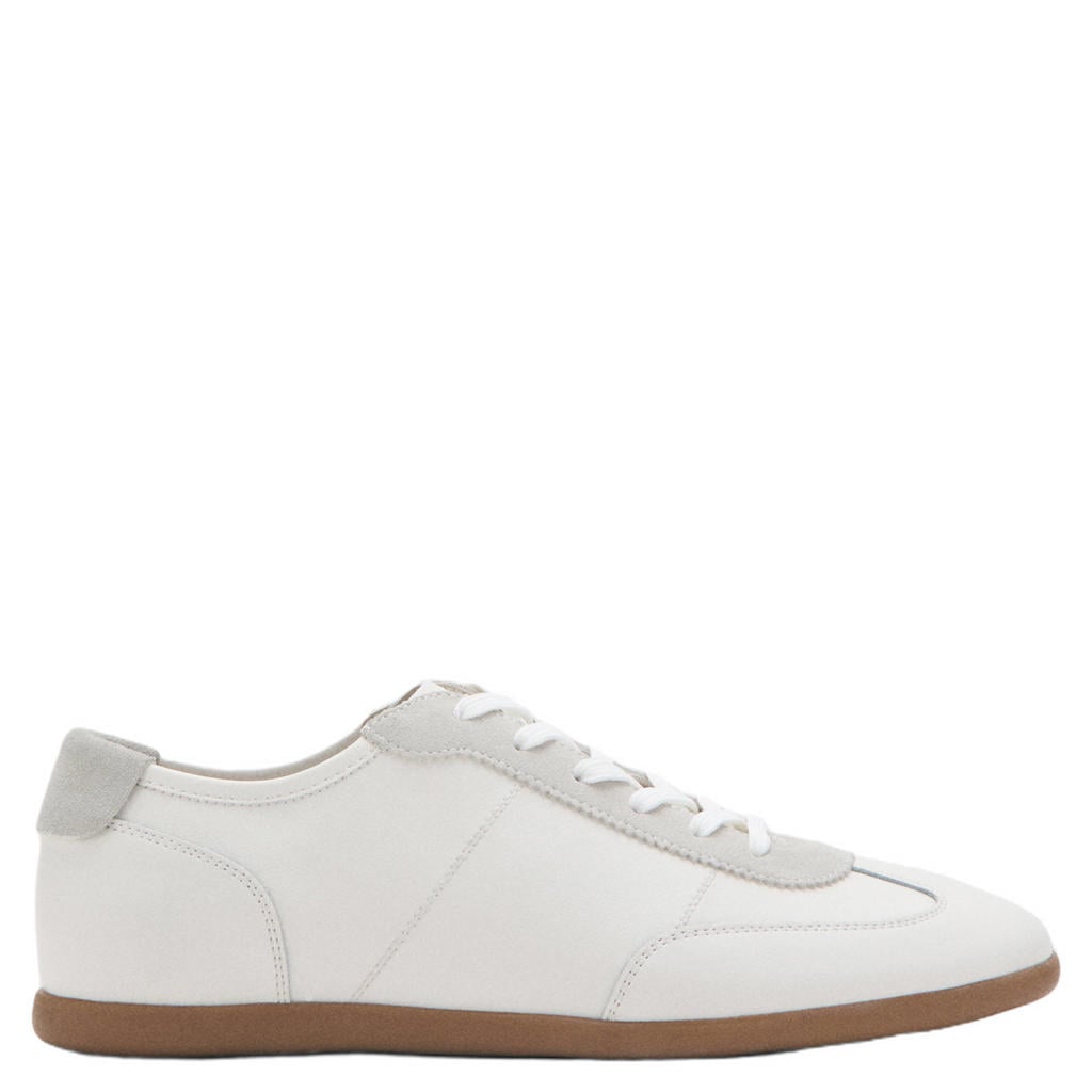 Mango Man leren sneakers - wit