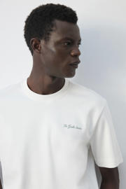 thumbnail: Mango Man regular fit T-shirt met backprint - wit