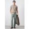 Mango Man linnen slim fit chino - heldergroen