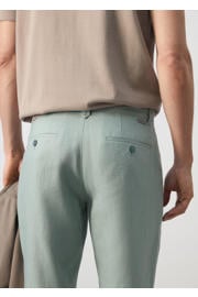 thumbnail: Mango Man linnen slim fit chino - heldergroen