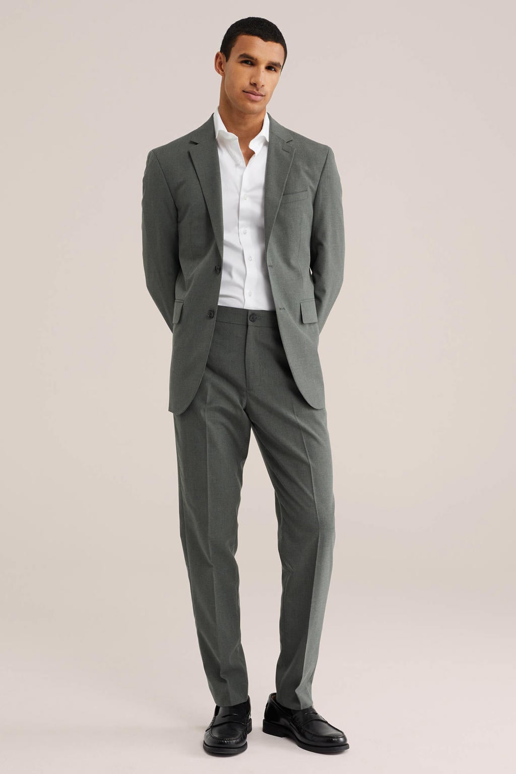 WE Fashion viscose colbert - donkergroen
