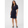 Saint Tropez viscose mini jurk met ceintuur - marineblauw