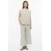 s.Oliver gestreepte top met plooien - beige