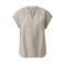 s.Oliver gestreepte top met plooien - beige