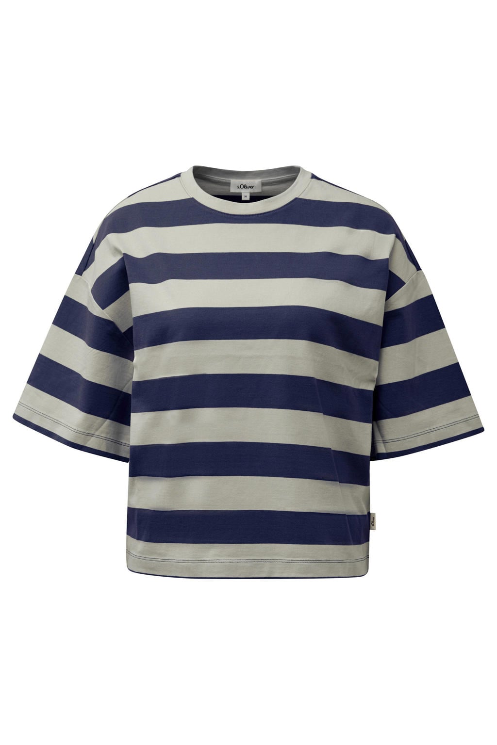 s.Oliver gestreept T-shirt - donkerblauw