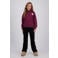 Raizzed boxy hoodie met backprint - donkerrood
