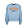 Raizzed boxy sweater met tekst - lichtblauw