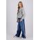 Raizzed boxy sweater met tekst - grijs