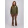 Raizzed boxy sweater met backprint - groen