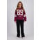 Raizzed rechtvallende longsleeve met print - donkerrood