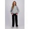 Raizzed boxy sweater met backprint - grijs