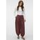 VERO MODA regular waist ballon casual broek met stippen - donkerrood