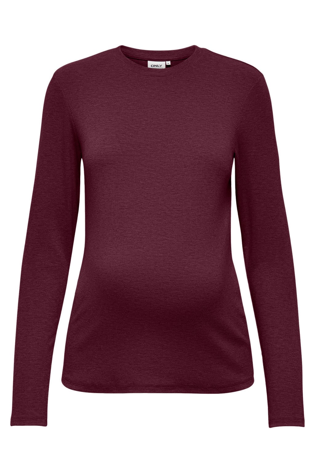 ONLY MATERNITY gebreide zwangerschaps longsleeve - donkerrood