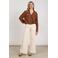 NUKUS blouse met pailletten - camel
