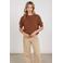 NUKUS top met glitters - bruin