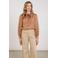 NUKUS gestreepte blouse - camel