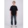 Raizzed boxy T-shirt met backprint - zwart