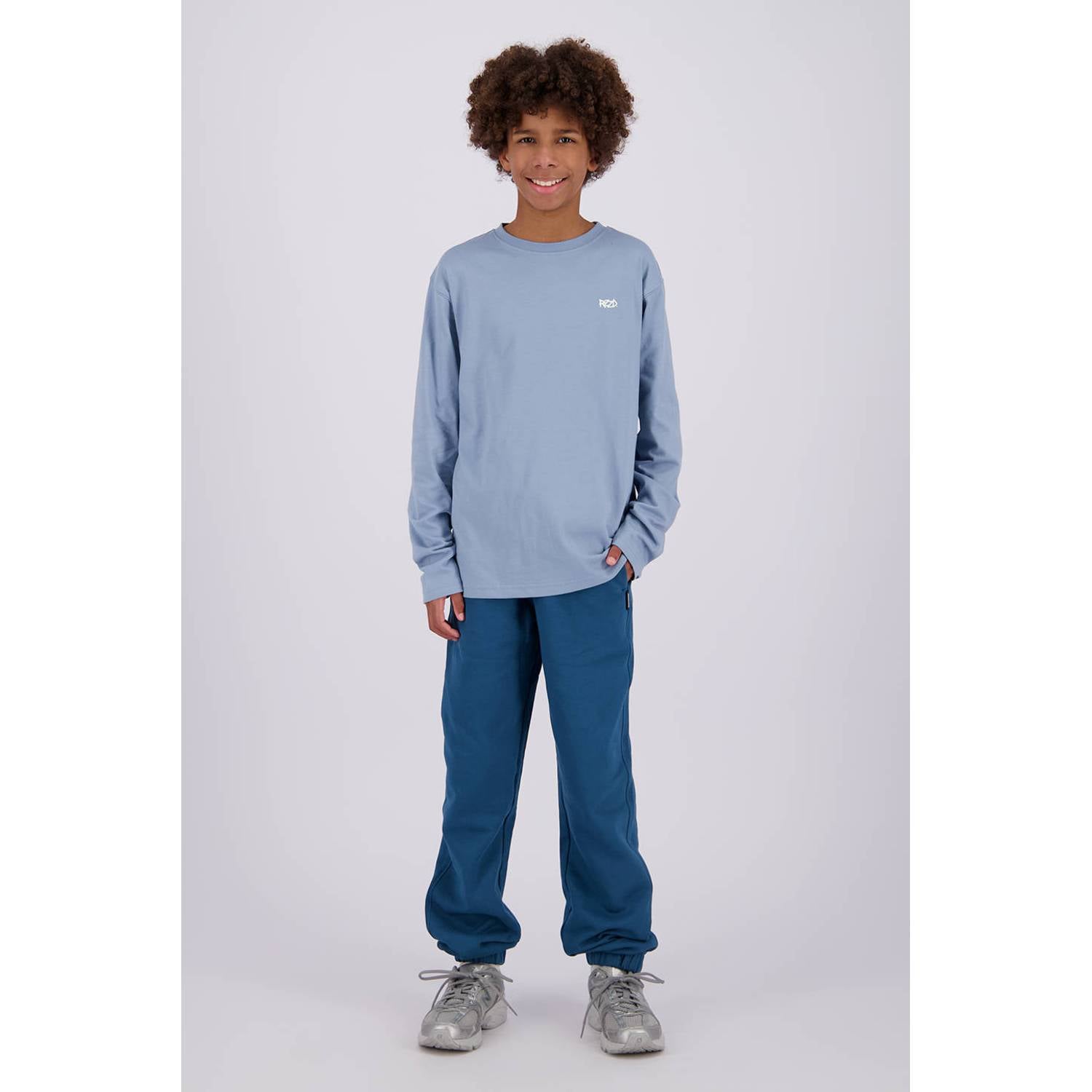 Raizzed oversized longsleeve met backprint lichtblauw