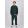Raizzed boxy sweater met backprint - donkergroen