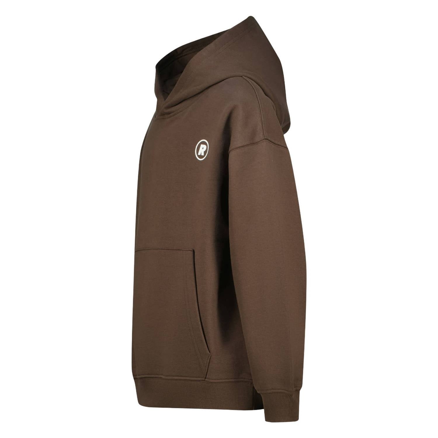Raizzed oversized hoodie met backprint bruin