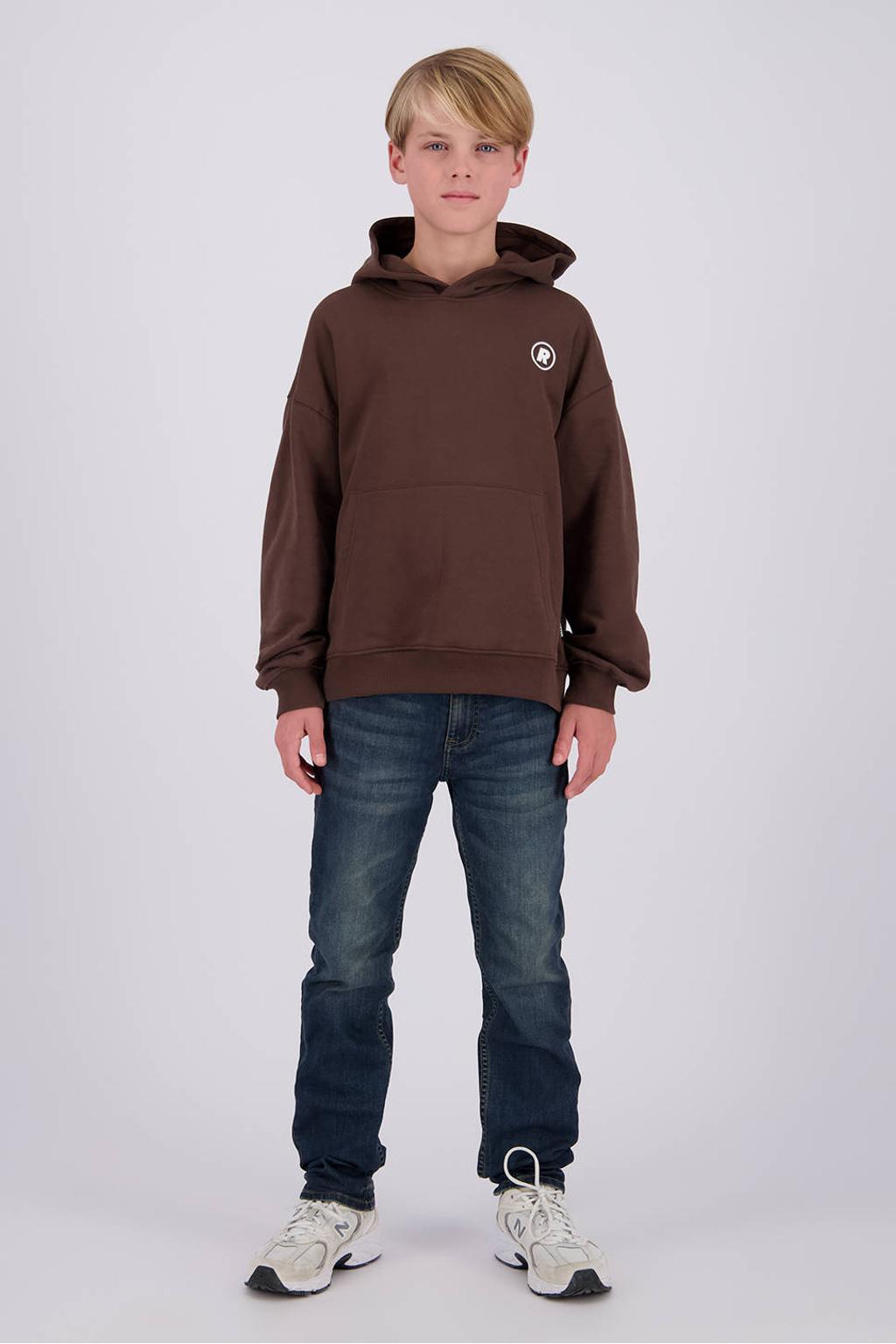 Raizzed oversized hoodie met backprint - bruin