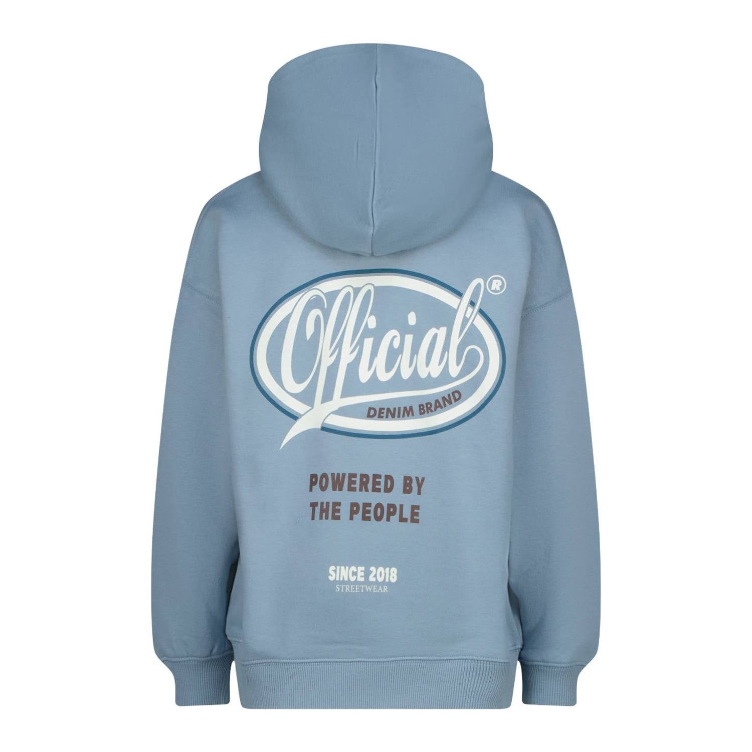 Raizzed oversized hoodie met backprint lichtblauw