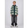 Raizzed geruit overshirt - donkergroen