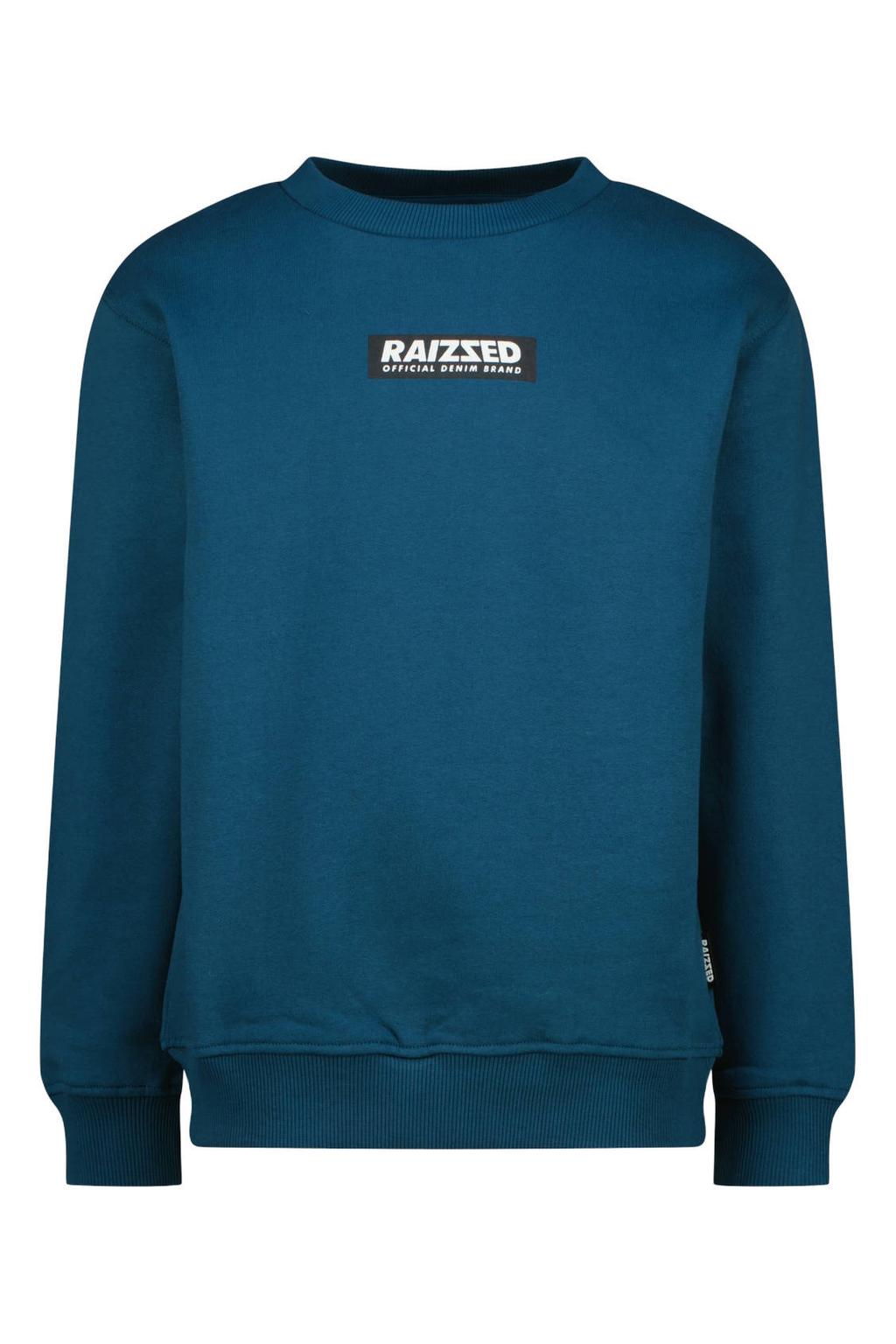 Raizzed rechtvallende sweater met logo - blauw
