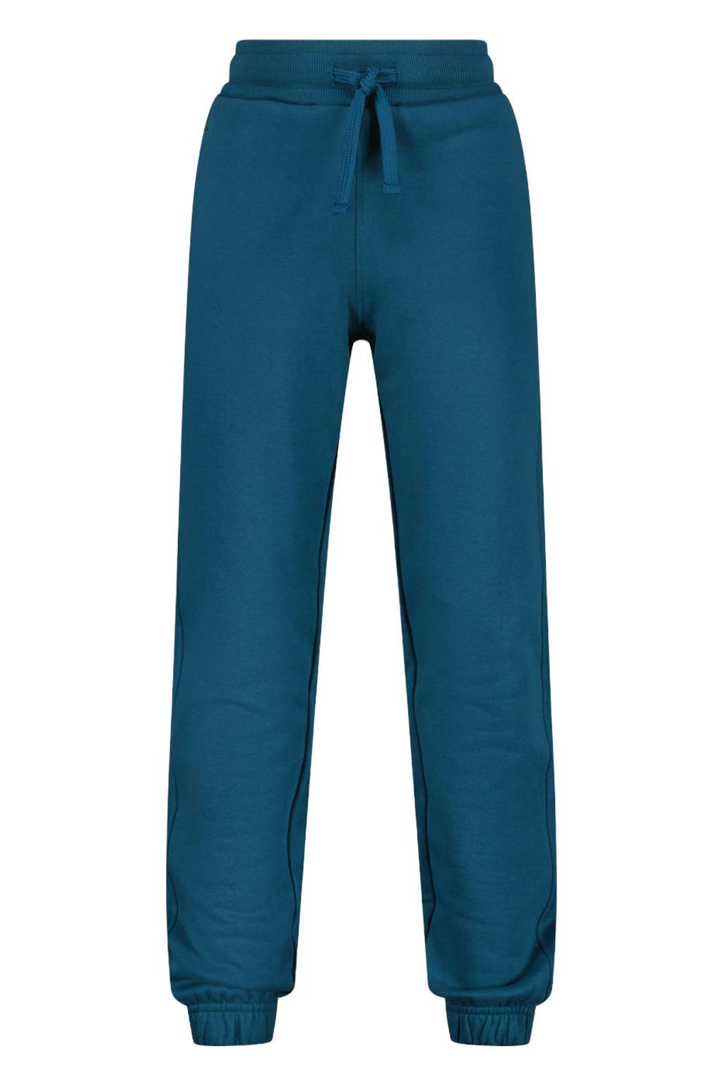 Blauwe jongens Raizzed regular fit joggingbroek van sweat materiaal met elastische tailleband met koord en effen