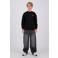 Raizzed boxy sweater met backprint - zwart